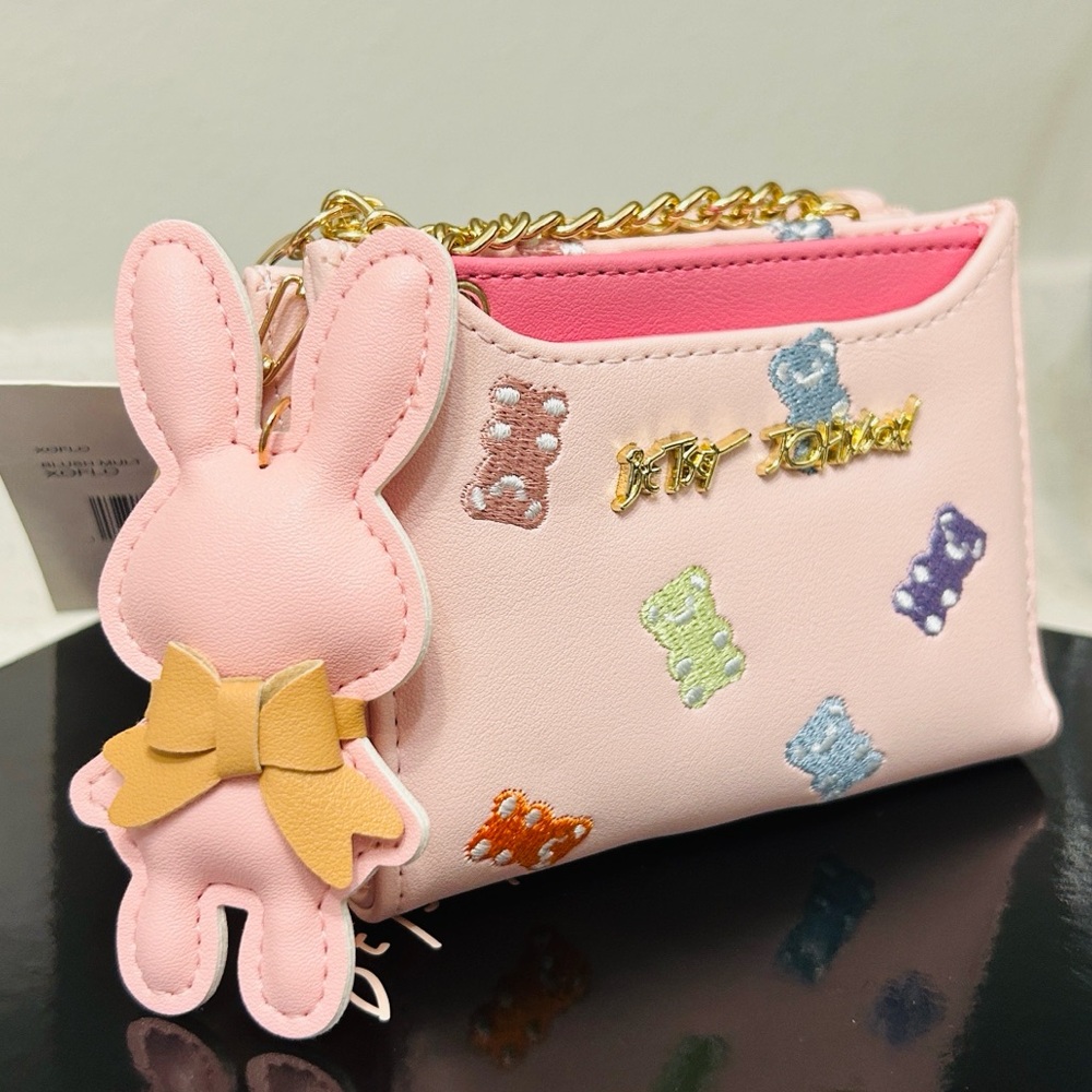 🐰 Bow Tie Bunny Keychain Charm Pastel Pink NWT🎀